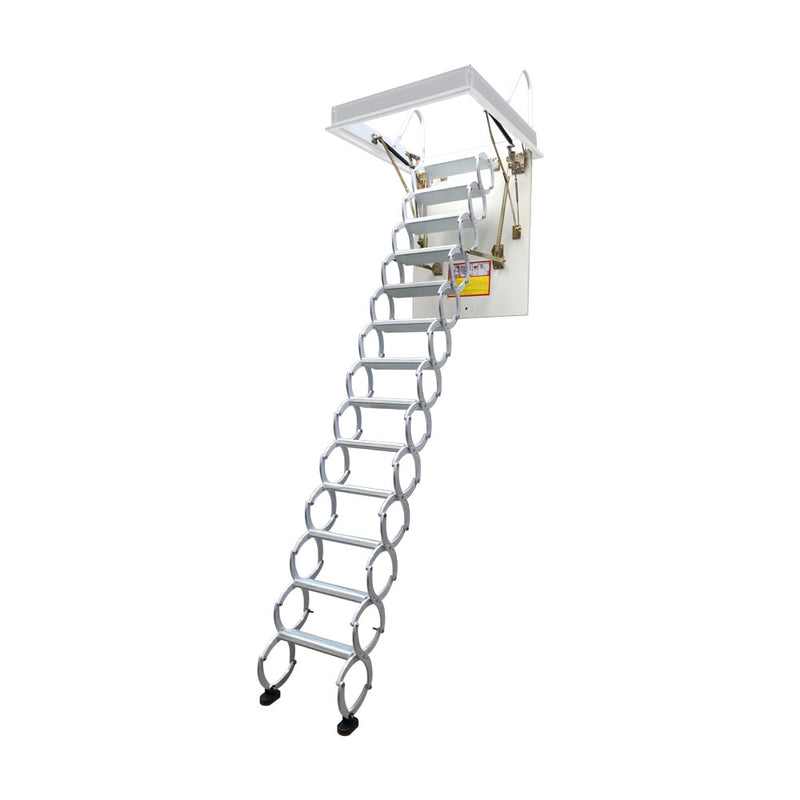 White Attic Pull Down Ceiling Ladder Stairs