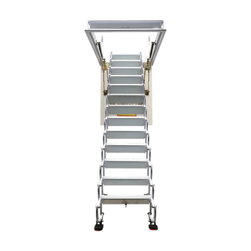 White Attic Pull Down Ceiling Ladder Stairs