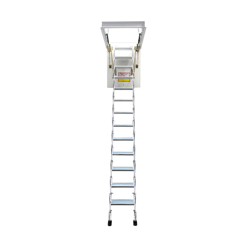 White Attic Pull Down Ceiling Ladder Stairs