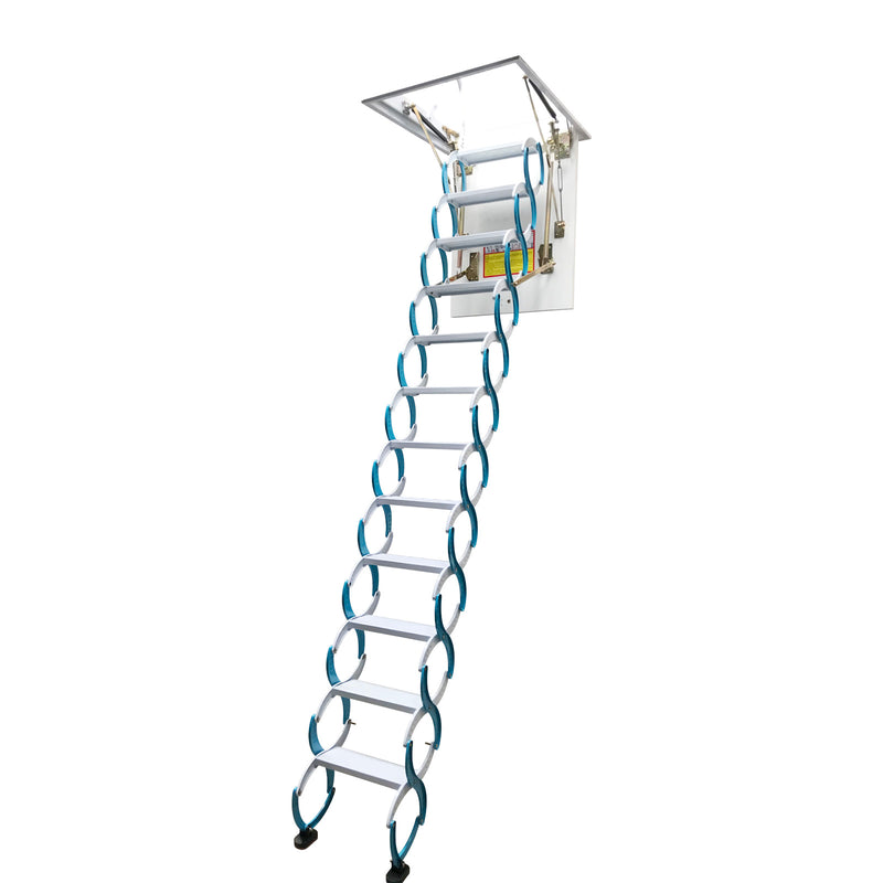 Blue-white Loft Wall Ladder Stairs
