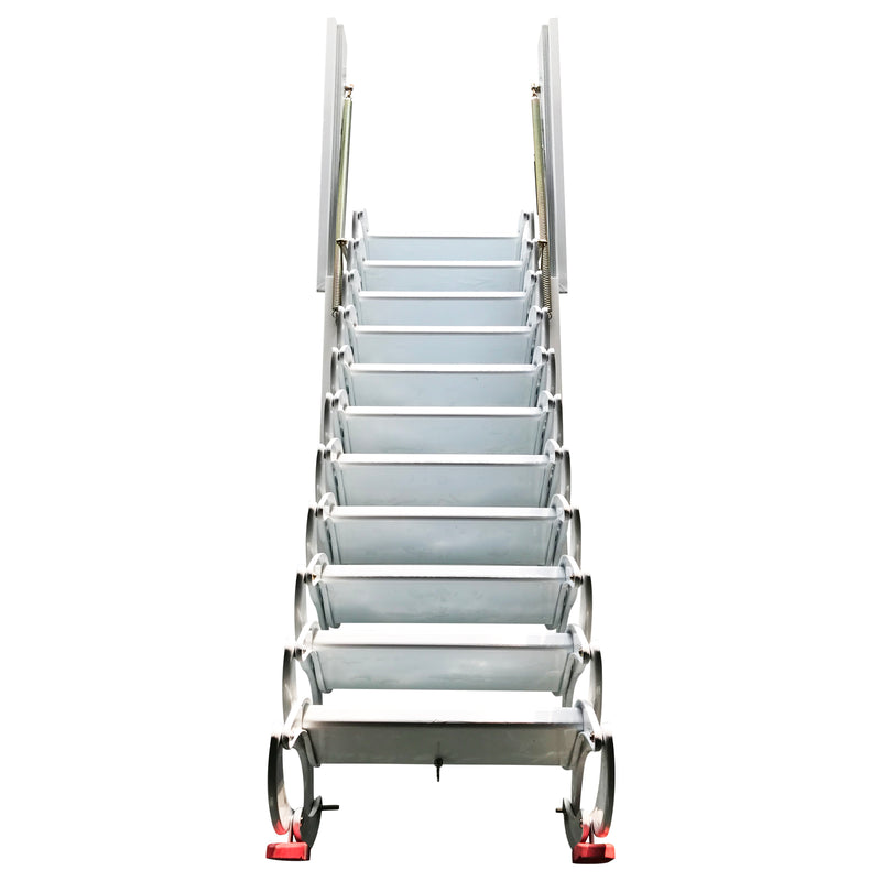 White Side-mounted Loft Wall Ladder Stairs