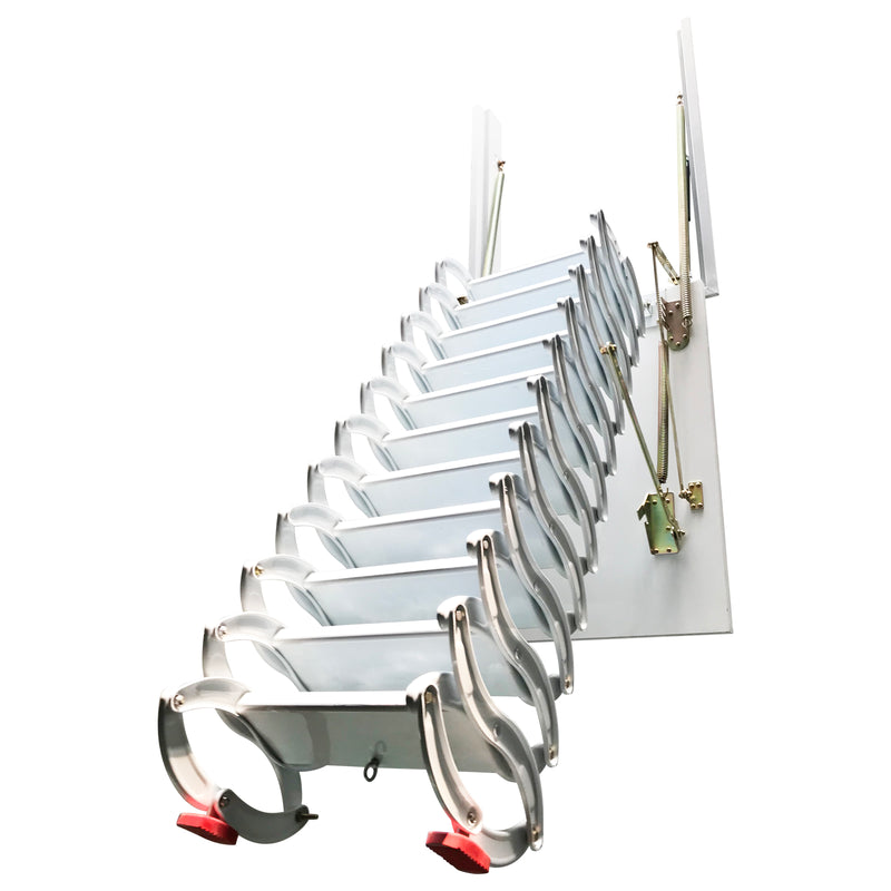 White Side-mounted Loft Wall Ladder Stairs