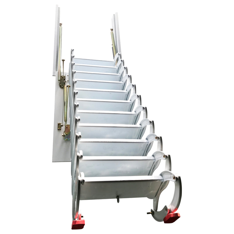 White Side-mounted Loft Wall Ladder Stairs