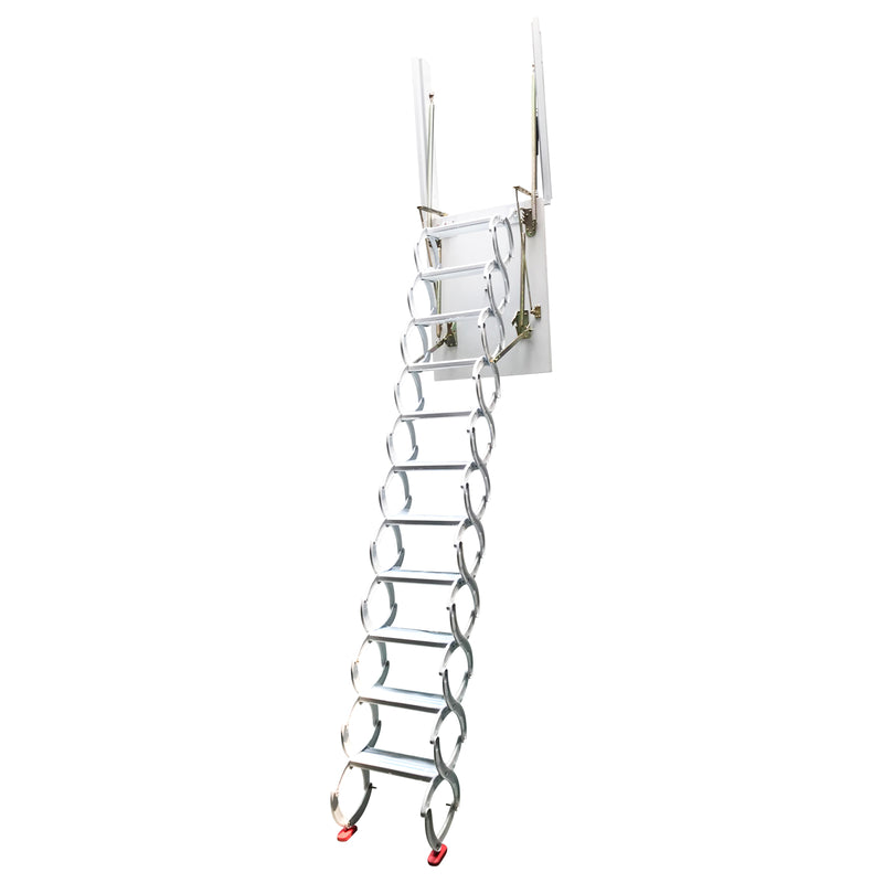 White Side-mounted Loft Wall Ladder Stairs