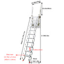 White Side-mounted Loft Wall Ladder Stairs