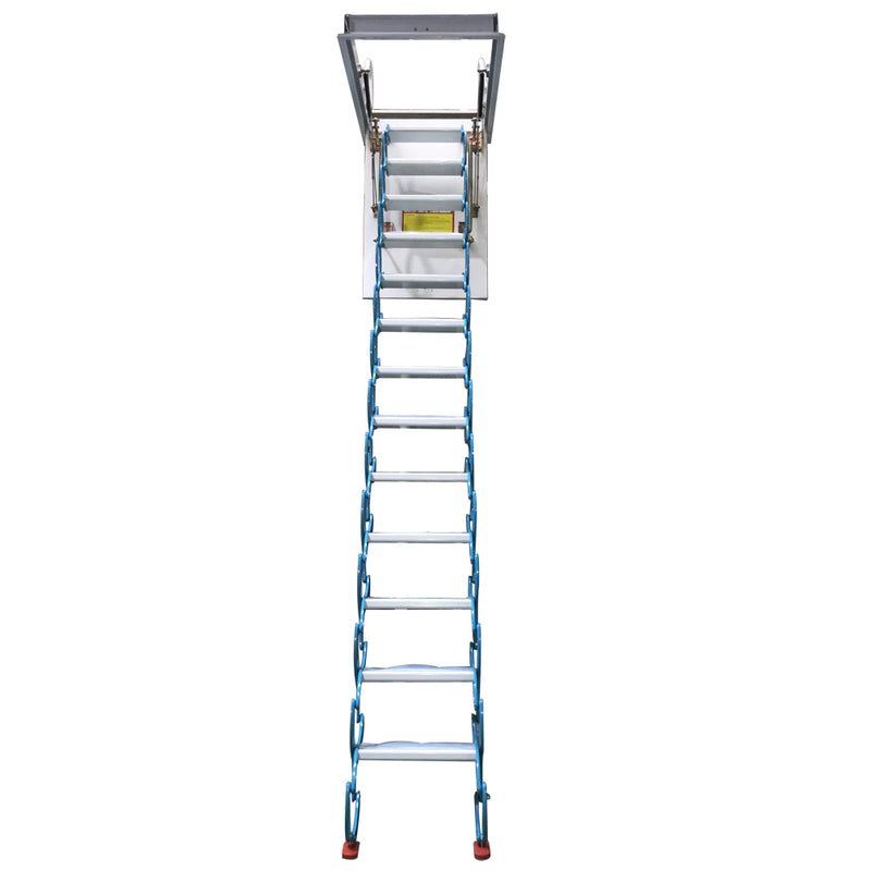 Blue Attic Pull Down Ceiling Ladder Stairs