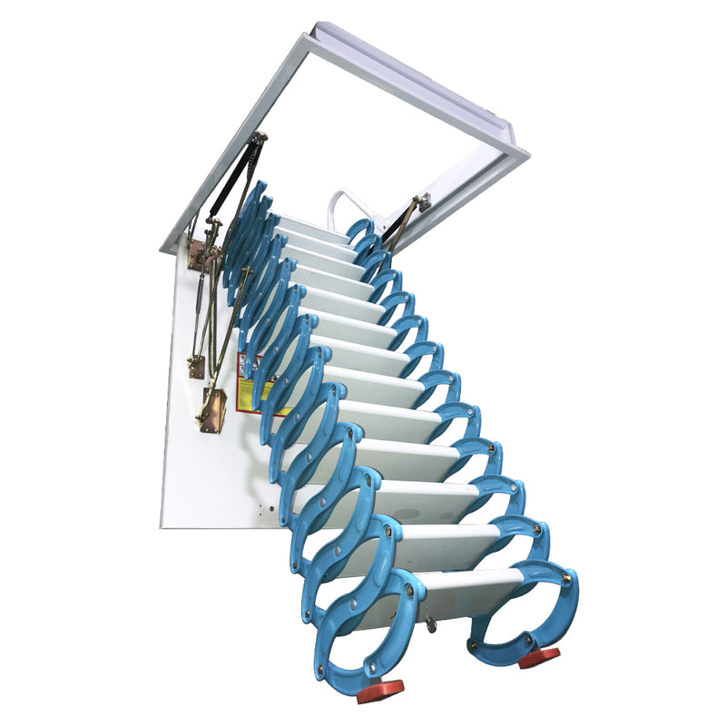 Blue Attic Pull Down Ceiling Ladder Stairs