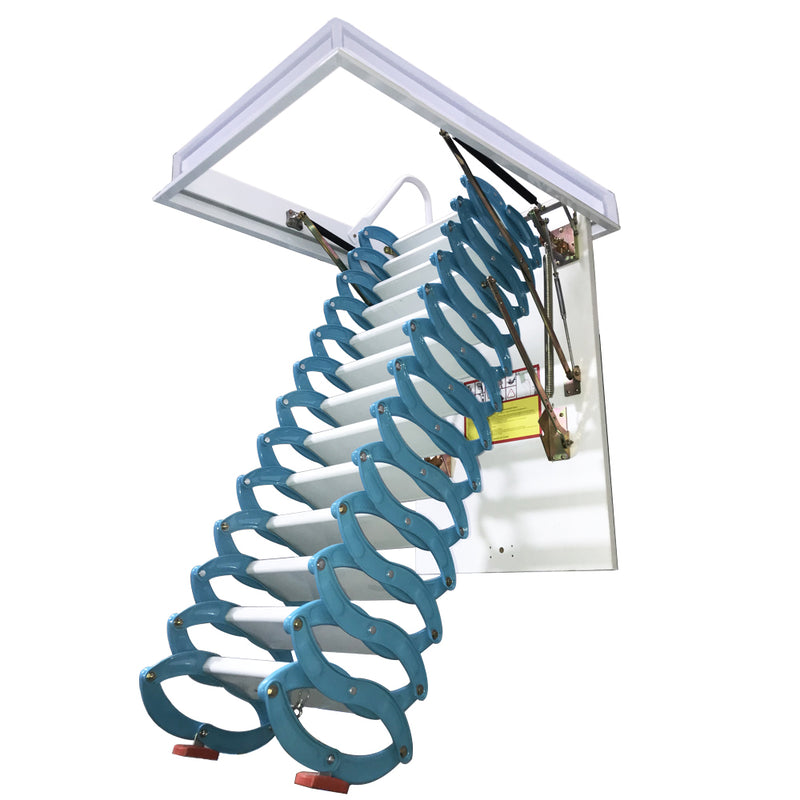 Blue Attic Pull Down Ceiling Ladder Stairs