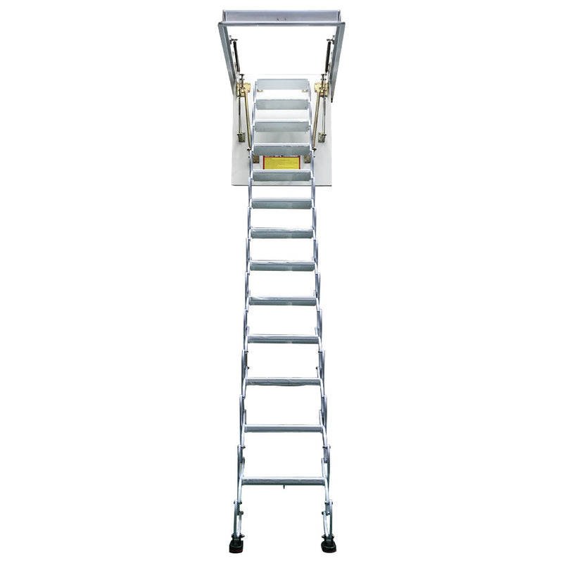 White Attic Pull Down Ceiling Ladder Stairs