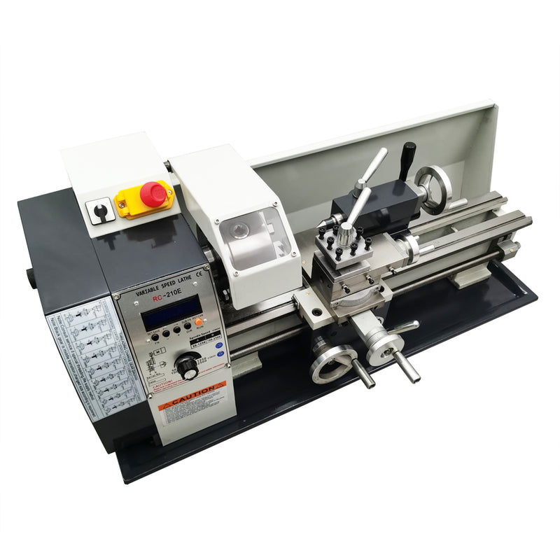 RC-210E Electronic Pulse Precision Metal Bench Lathe 1100W