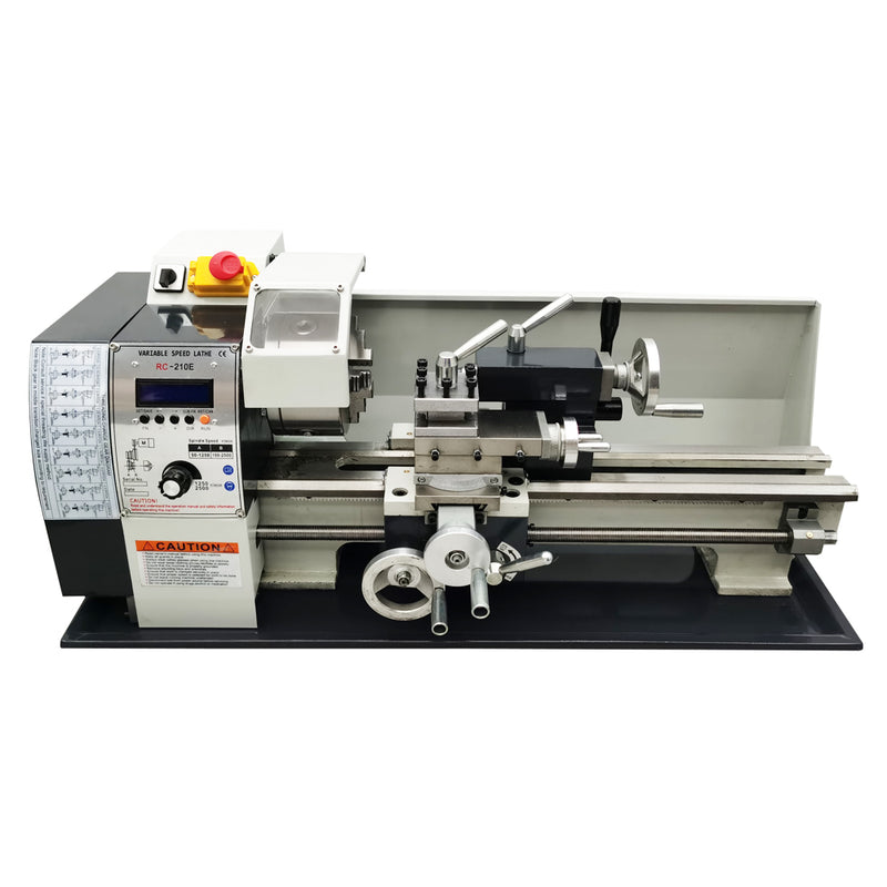 RC-210E Electronic Pulse Precision Metal Bench Lathe 1100W