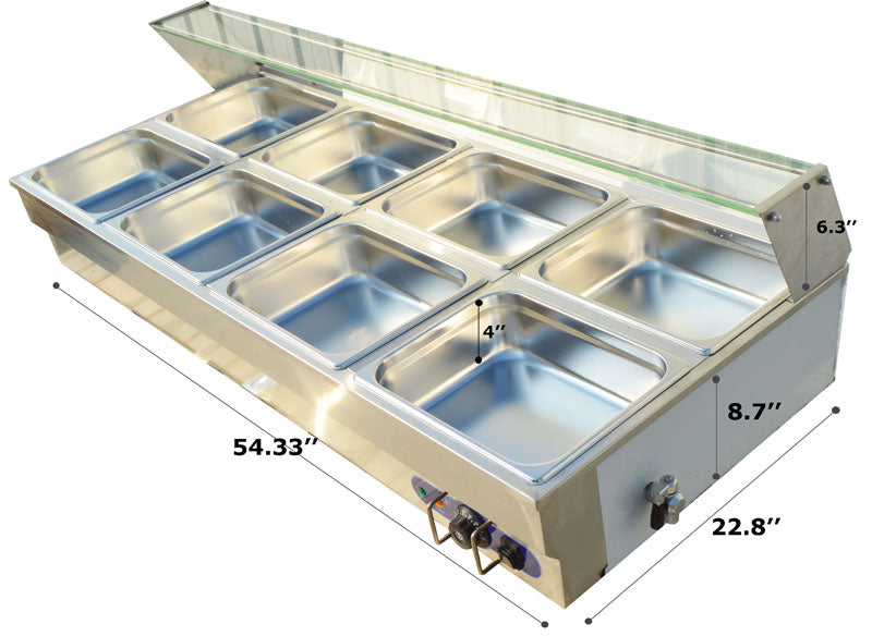 110V Bain-Marie Buffet Food Warmer