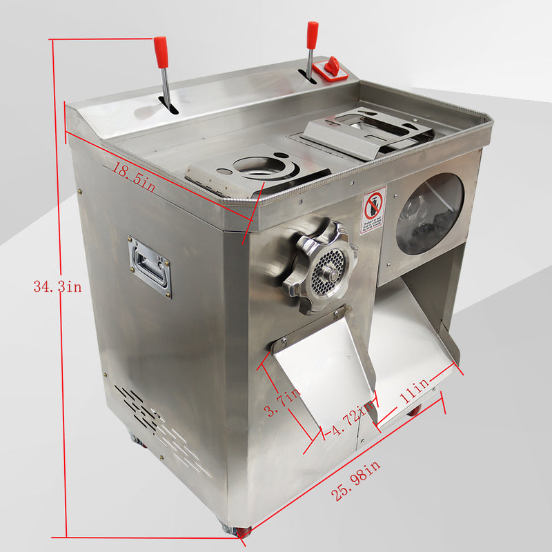 Mincing and cutting dual-purpose meat cutter