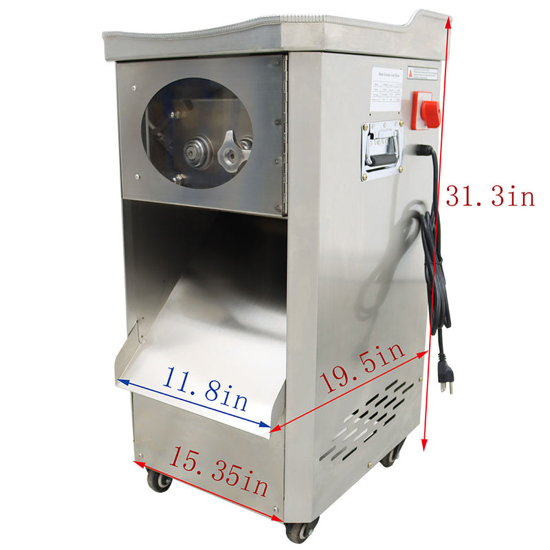 110V Stainless Commercial Meat Slicer with 4mm Blade