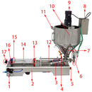 110V Paste Liquid Heating  Stirring Filling Machine