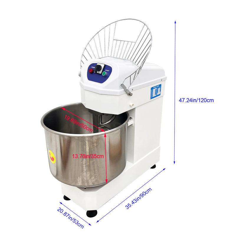 60L Double Speed Dough Mixer Pizza Bakery 220V（No plug）