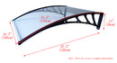 47.3″×41.7″ Polycarbonate Awning Patio Canopy Window