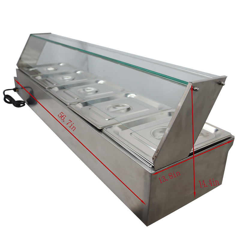 5-Pan Bain-Marie Buffet Food Warmer