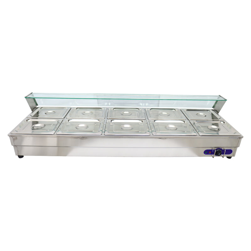 10-Pan Bain-Marie Buffet Food Warmer