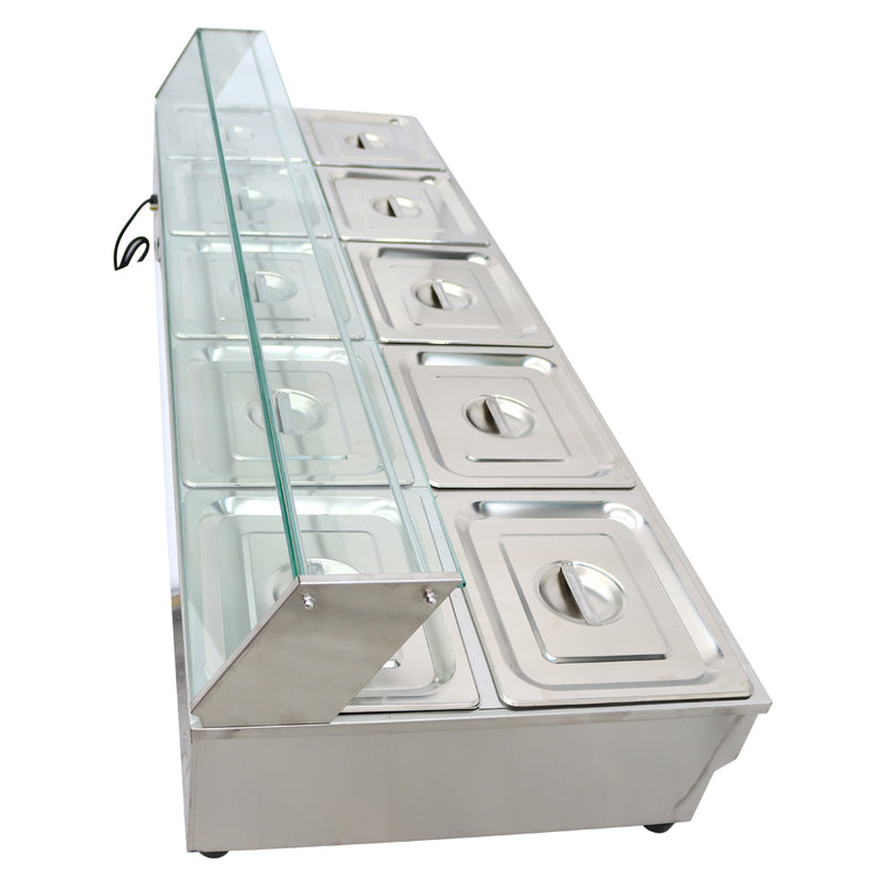 10-Pan Bain-Marie Buffet Food Warmer