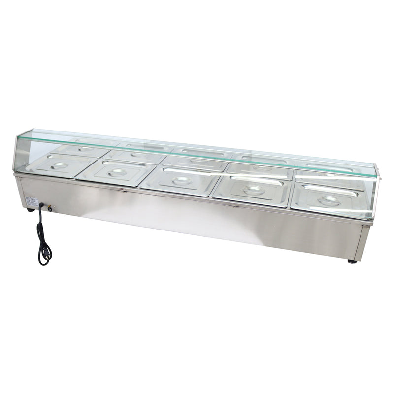 10-Pan Bain-Marie Buffet Food Warmer