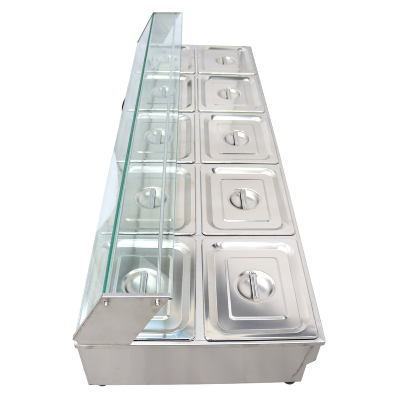 10-Pan Bain-Marie Buffet Food Warmer