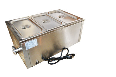 110V 3-Pot Bain-Marie Buffet Food Warmer