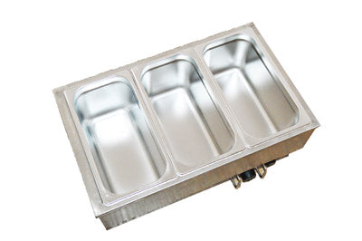 110V 3-Pot Bain-Marie Buffet Food Warmer