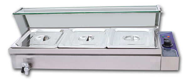 3-Well Commercial Bain-Marie Buffet Food Warmer