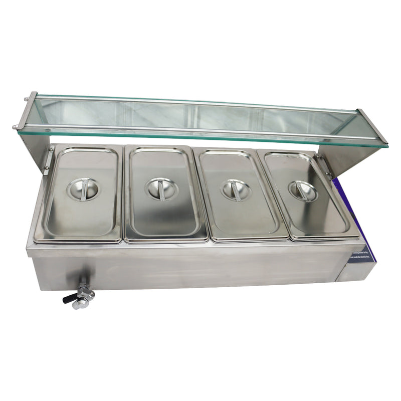 4-Pot Bain-Marie Buffet Food Warmer