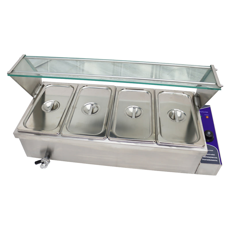 4-Pot Bain-Marie Buffet Food Warmer