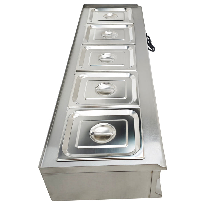 5-Pan Bain-Marie Buffet Food Warmer