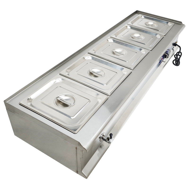 5-Pan Bain-Marie Buffet Food Warmer