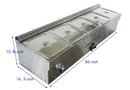 5-Deep Pan Propane Gas Steam Table Food Warmer