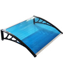 Auvent de patio protégé contre les UV en polycarbonate pour porte fenêtre 30 * 40 pouces Couleur Bleu 