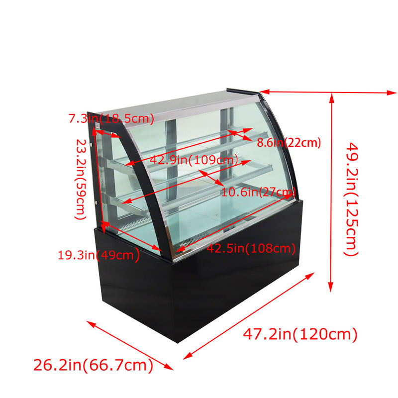 Floor-to-ceiling refrigerated display cabinet