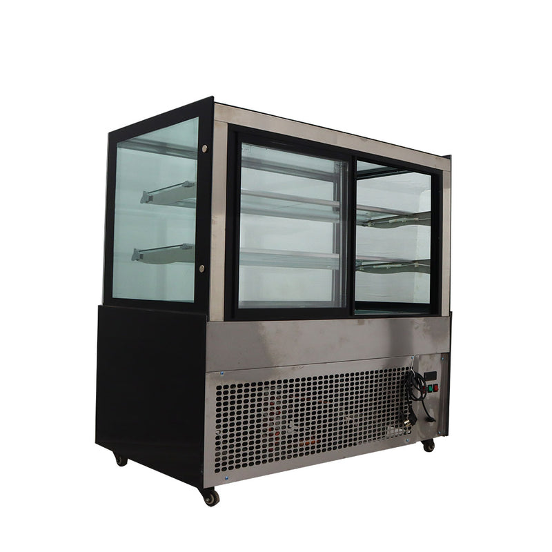 Floor-standing right angle cake refrigerated display cabinet