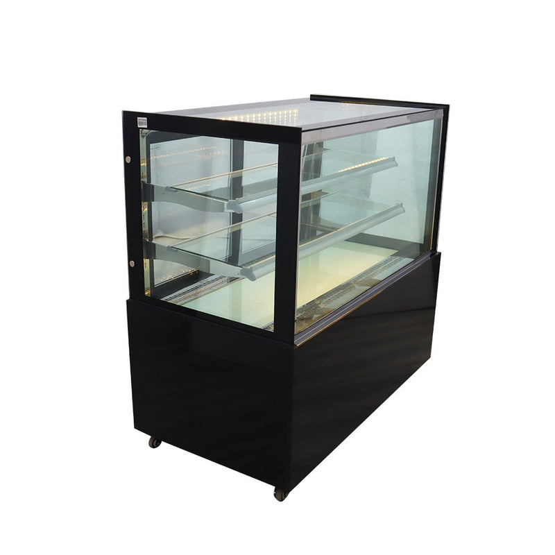 Floor-standing right angle cake refrigerated display cabinet