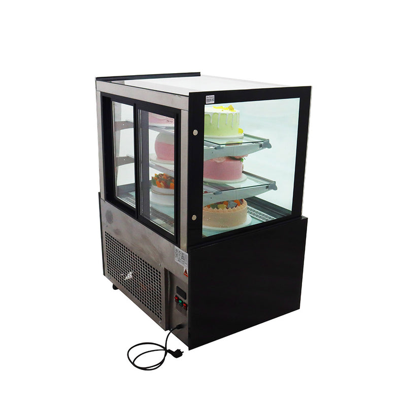 Floor-standing right angle cake refrigerated display cabinet