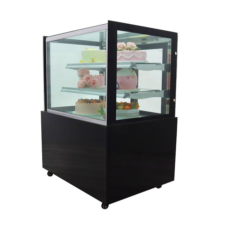 Floor-standing right angle cake refrigerated display cabinet