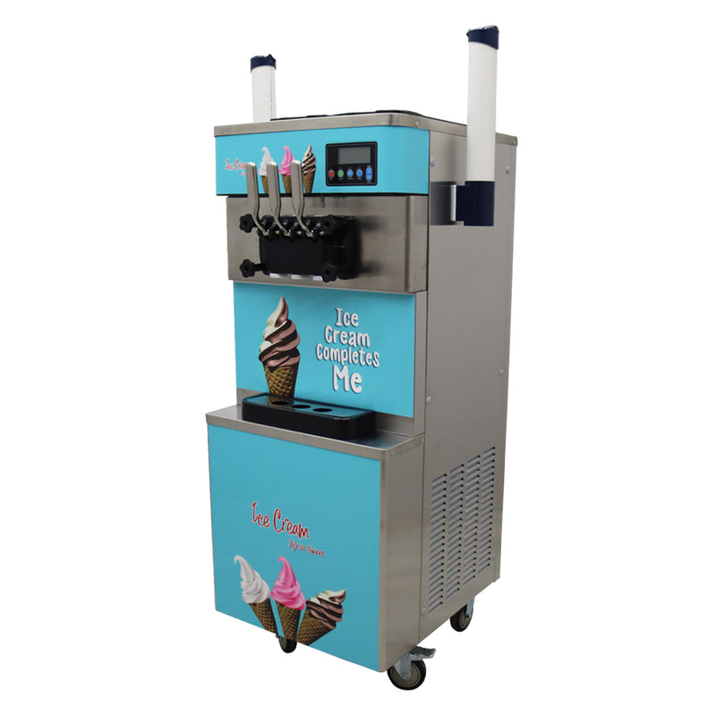 3 Head Ice Cream Machine Pre Cooling Functions