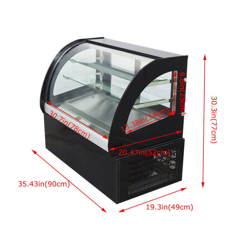 Desktop refrigerated cake display cabinet