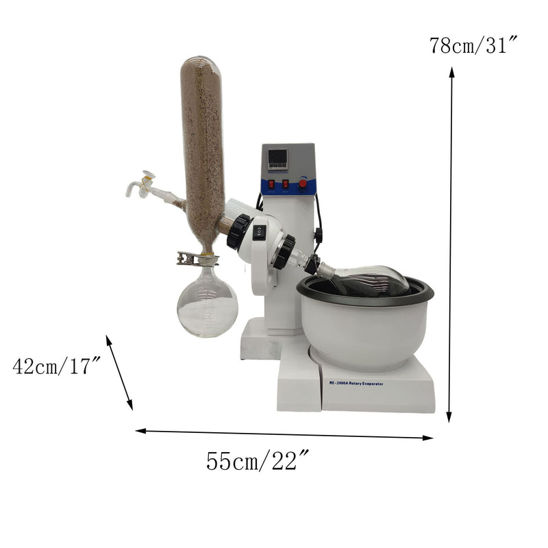 RE-2000A 2L Auto Lifting Rotary Evaporator Lab Equipment 110V