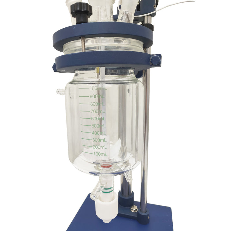 1L Chemical lab Jacketed Glass Reactor Vessel Customizable