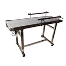 110V 1.35m White PVC Conveyor With Double Guardrail