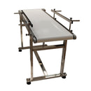 110V 1.35m White PVC Conveyor With Double Guardrail