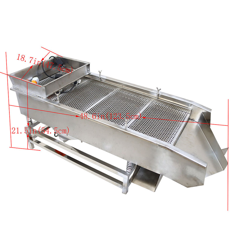 110V Full Stainless Steel Linear Vibrating Screen