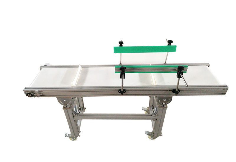 110V 1.5m PVC Belt Conveyor Double Guardrail