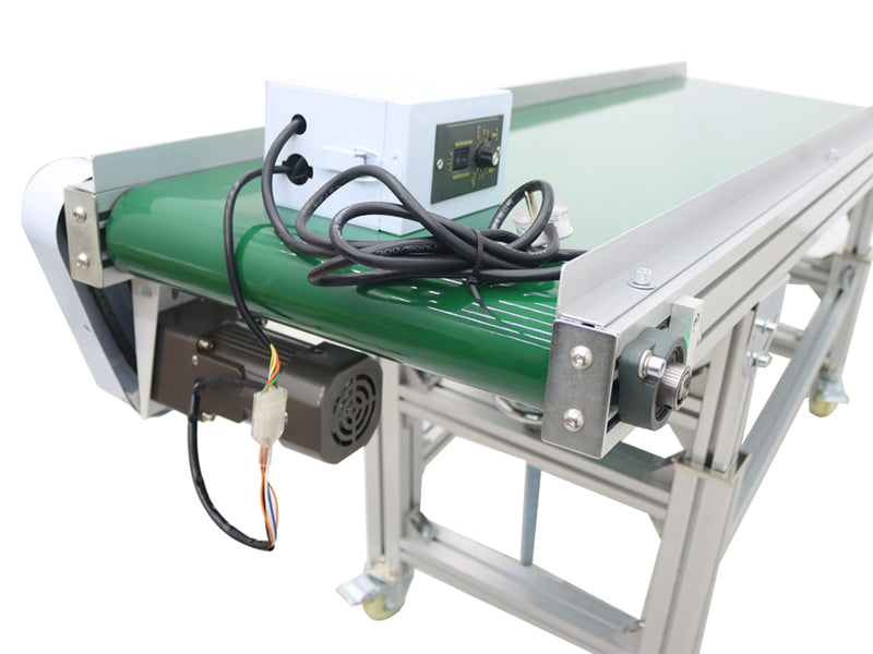 110V 1.5m Green PVC Belt Inclined Wall Conveyor