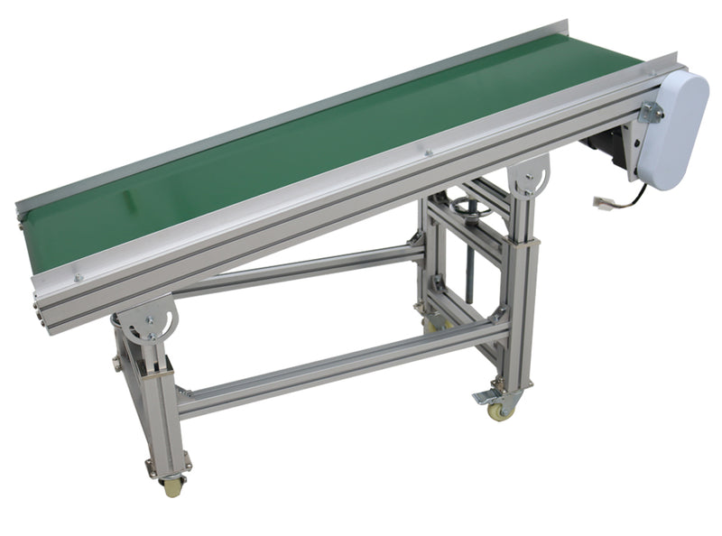 110V 1.5m Green PVC Belt Inclined Wall Conveyor